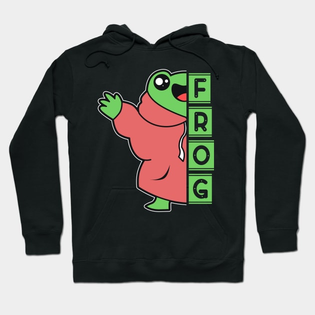 Funny Cool Frog Hoodie by Imutobi